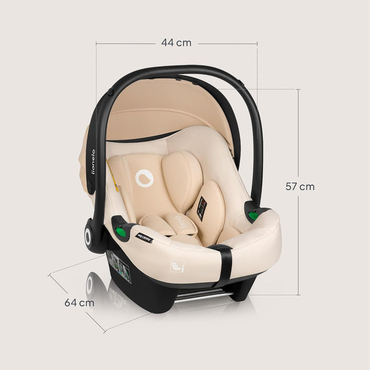 LIONELO ASTRID i-Size Baby Autositz 40-87 cm, Babyschale Gruppe 0+, Rückwärtsgerichtete Montage, 3-P