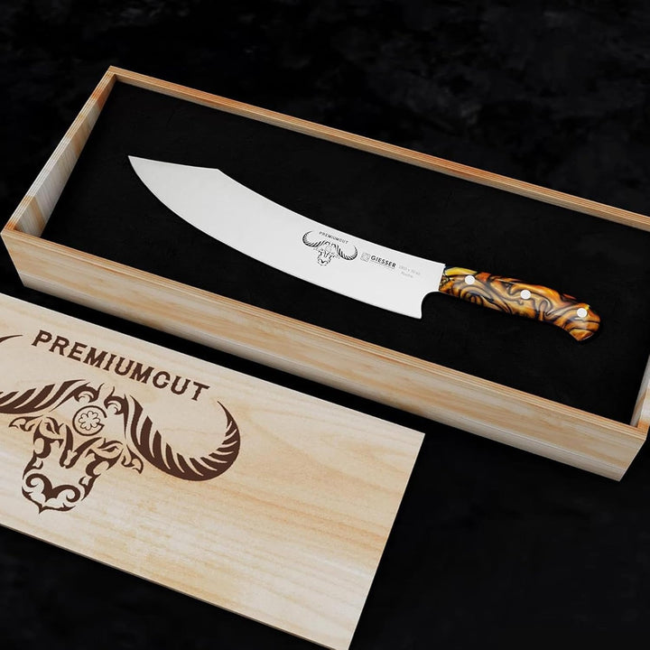 Giesser seit 1776 - Made in Germany - Kochmesser 30 cm Spicy Orange, PremiumCut Barbecue No 1, Küche