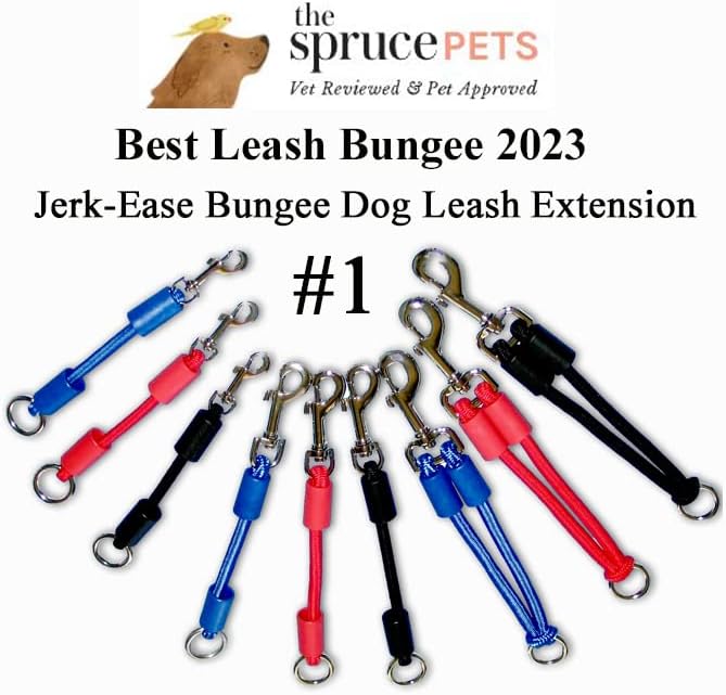 JERKEASE Bungee HundeleinenBefestigung – patentierter Stossdämpfer schützt Sie und Ihren Hund – funk