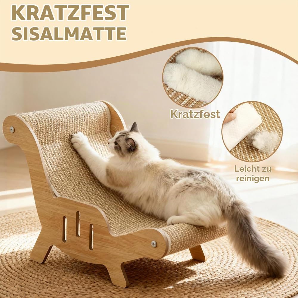 Katzenliege Sisal, Katzen Sisal Liegestuhl, Katzenkratzer Stuhl, Katzen Hängematte-katzen für Katzen