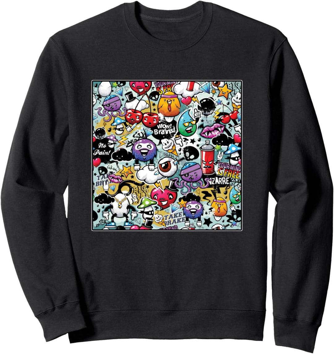 Graffiti Künstler Pattern Muster Strassenkunst Streetart Sweatshirt