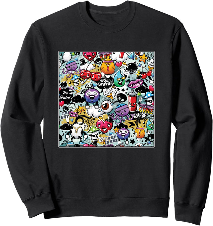 Graffiti Künstler Pattern Muster Strassenkunst Streetart Sweatshirt