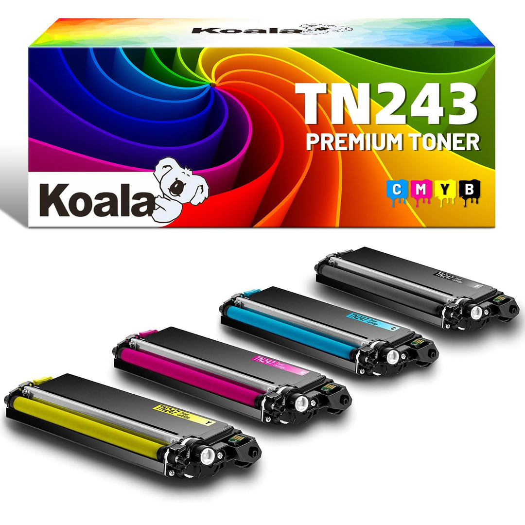 Koala TN-243CMYK TN247 TN243 Toner kompatibel für Brother MFC-L3750CDW MFC-L3770CDW HL-3210CW HL-L32
