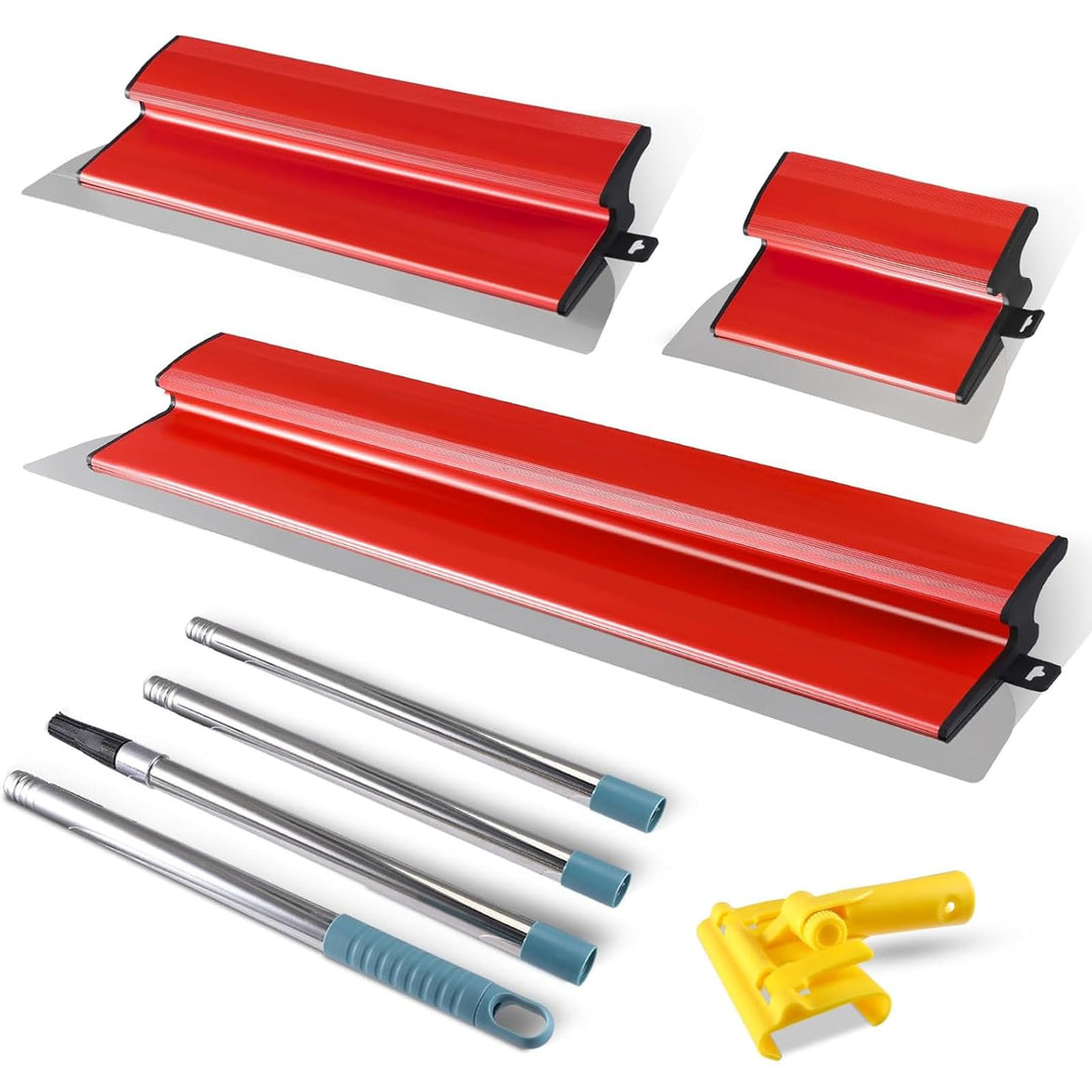 Flächenspachtel Set Profi, Spachtel Werkzeug Set Enthalten 3 Schabern(25cm+40cm+60cm) und 160cm Tele