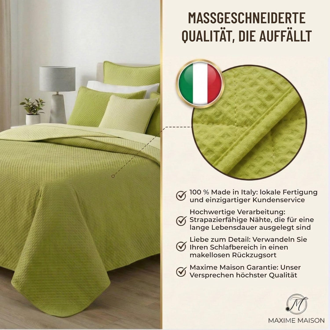MAXIME MAISON - Steppdecke Maxi für Doppelbett, Halbsaison begleitet Sie vom Frühling bis zum Herbst