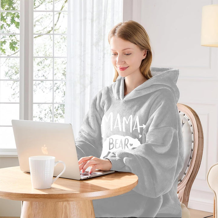 Geschenke für Mama, Mama Bear Decke Geschenk - Weihnachten Geburtstagsgeschenk für Mama von Tochter