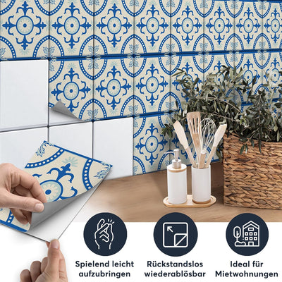 CREATISTO Mosaik Klebefliesen Stickerfliesen Fliesenfolie - Aufkleber Folie für Fliesen I Stickerfli
