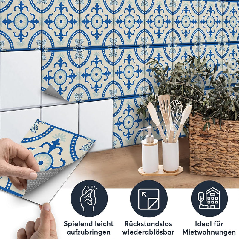 CREATISTO Mosaik Klebefliesen Stickerfliesen Fliesenfolie - Aufkleber Folie für Fliesen I Stickerfli