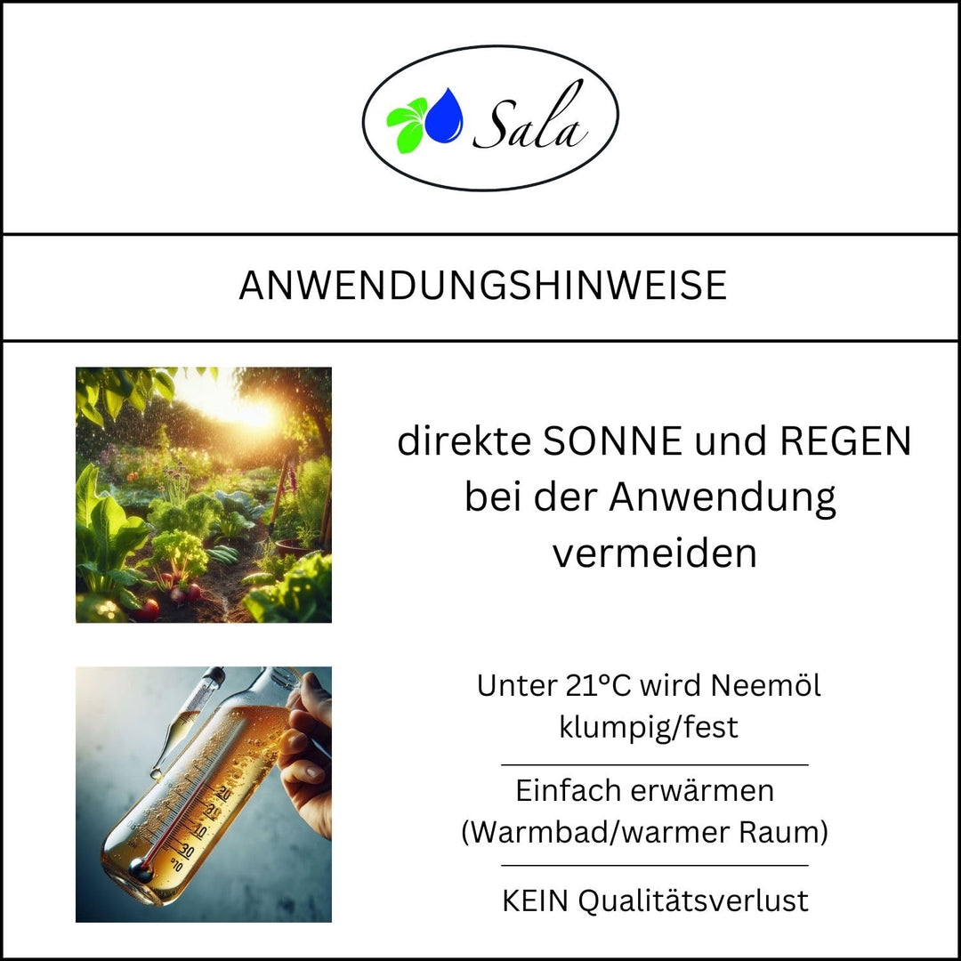 Sala BIO-Neemöl kaltgepresst mit Salamul (ersetzt Rimulgan) Emulgator fertig gemischt 10 L Kanister
