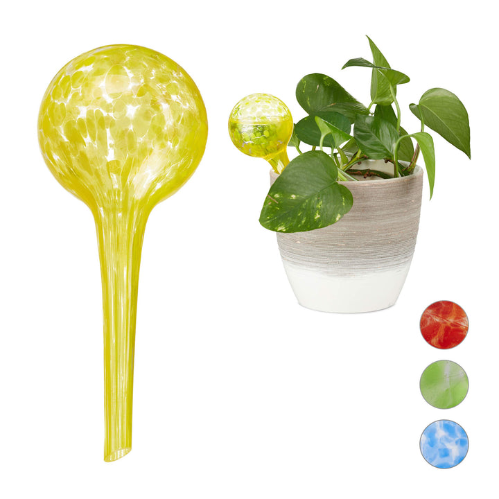 Relaxdays 10 x Bewässerungskugel im Set, dosierte Bewässerung Pflanzen u. Blumen, Giesshilfe Büro, U