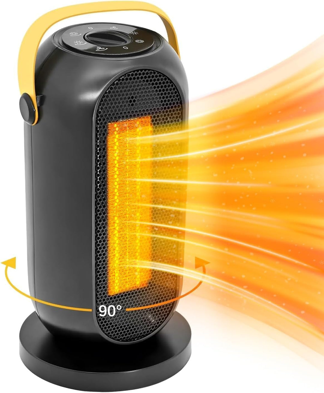 Heizlüfter, Elektrische Heizlüfter Energiesparend 1200W, PTC Keramik Heizlüfter Überhitzungs- & Kipp