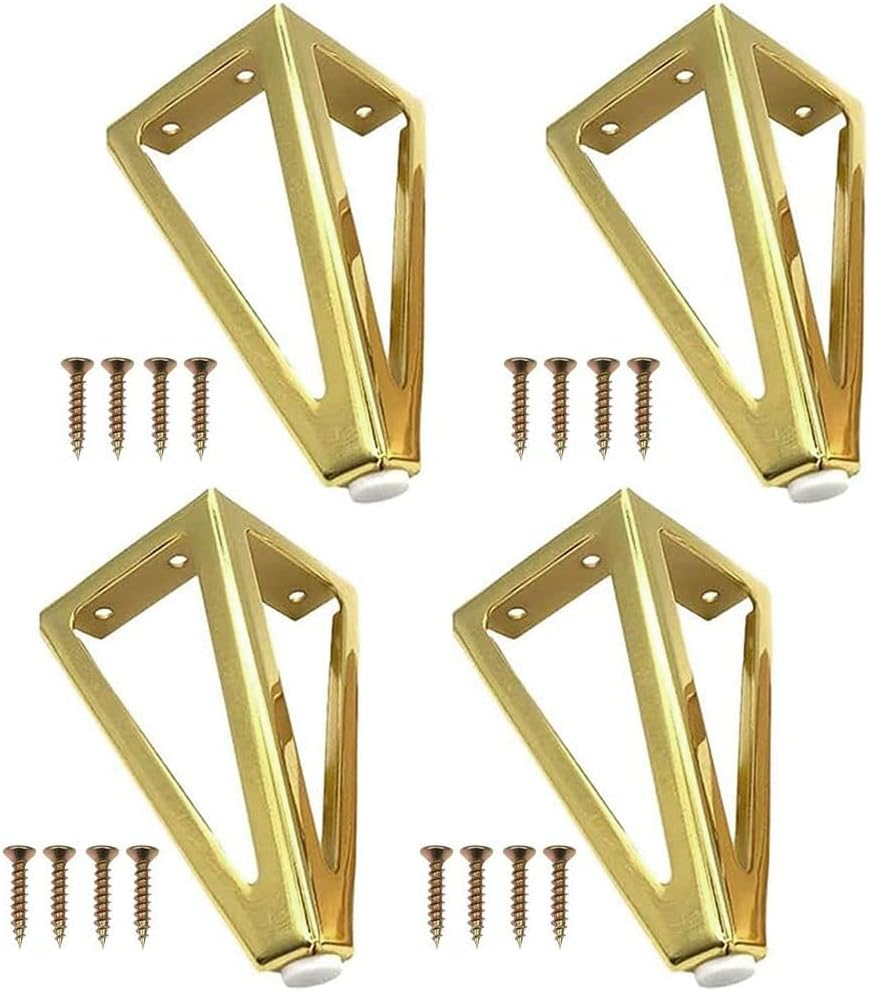 4 Stück Metallersatz für Möbel, Dreieckige Möbelfüsse aus Metall, Beine für Möbel, Austauschbare Sof