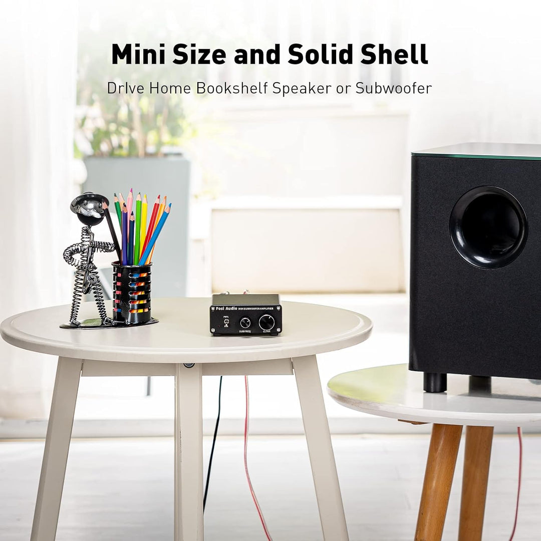 Fosi Audio M04 Subwoofer Verstärker 100W, TPA3116 Mini Monokanal Subwoofer-Verstärker, Voll-Frequenz