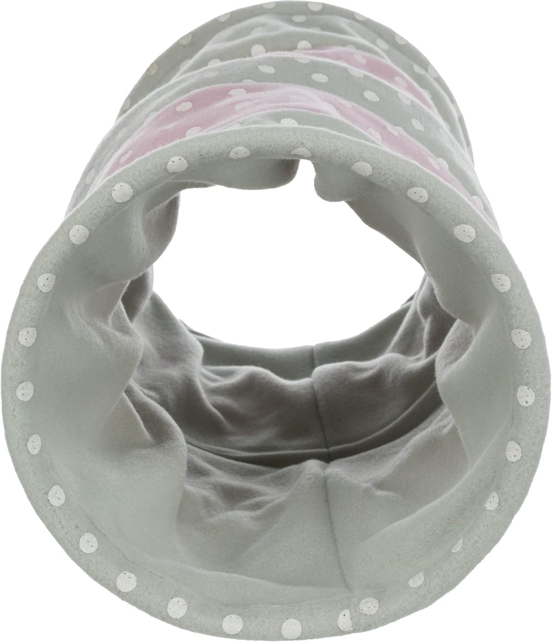 Trixie 4291 Spieltunnel, Fleece, ø 25 × 50 cm, grau/rosa (Packung mit 2) 1 Stück (2er Pack), 1 Stück