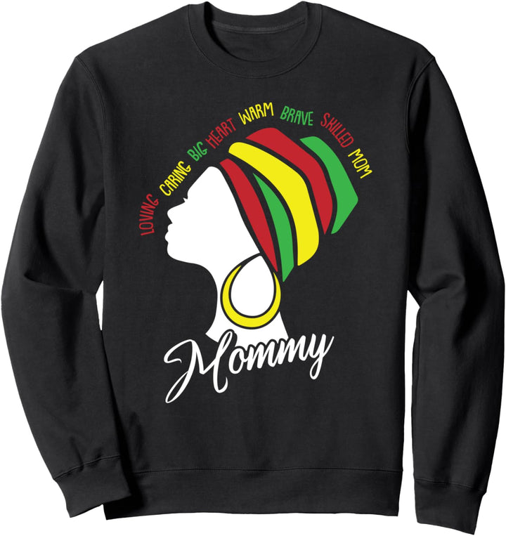 Schwarz Mama Afro Natürliches Haar Melanin Stolz Mama Mama Sweatshirt