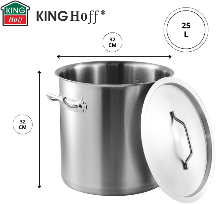 Gastronomischer Topf Kochtopf 32 cm 25L EdelstahL Kinghoff KH-1963