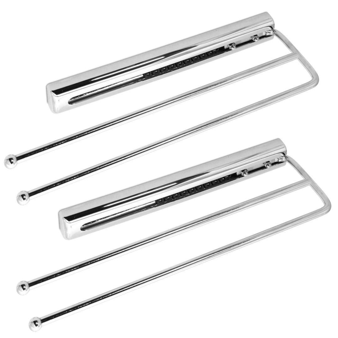 2 Stück SO-TECH Handtuchauszug Chrom 2-armig Handtuchhalter Länge eingeschoben 325 mm Handtuchstange