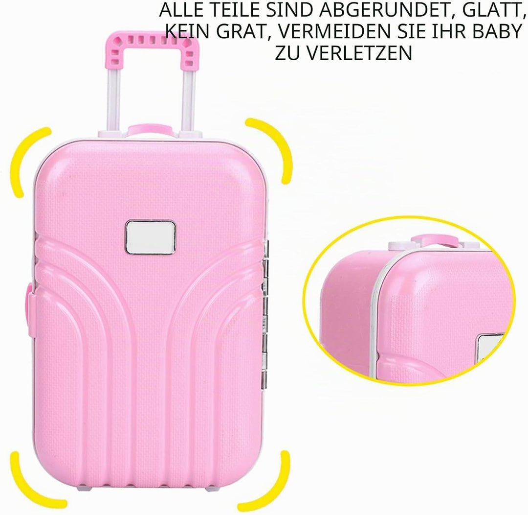 Mini-Kofferspielzeug, Mädchenliebe Plastik Spielzeug für Kinder, Compact Design, Pink, für Kleinkind