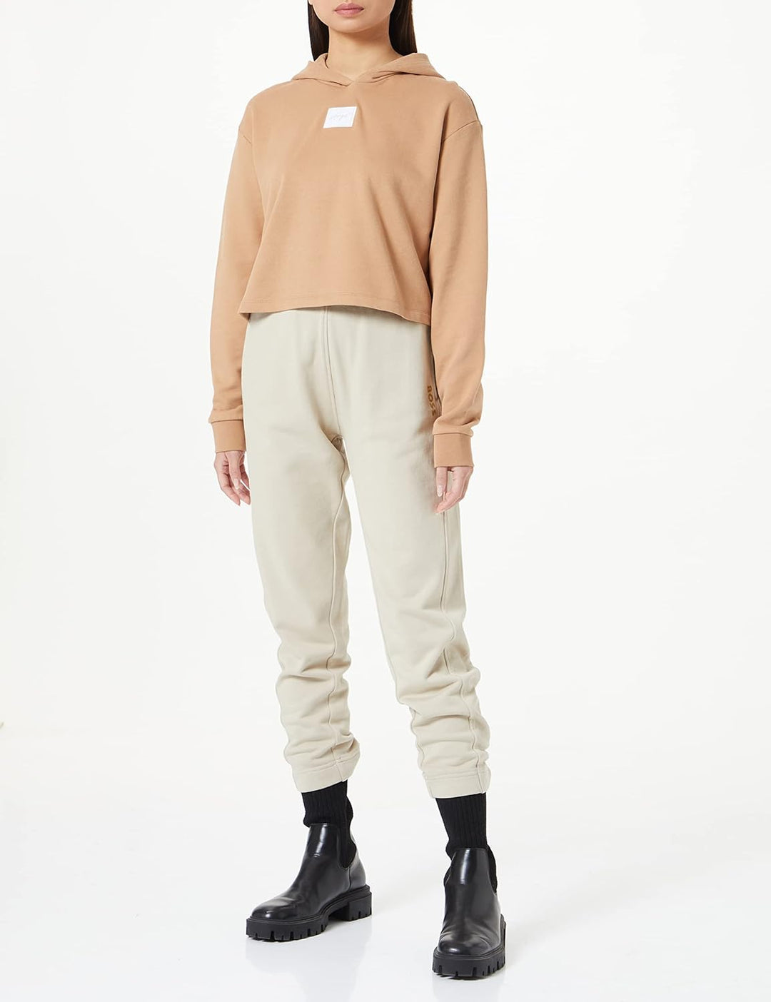 HUGO Damen Sweatshirt XL Light/Pastel Brown232, XL Light/Pastel Brown232