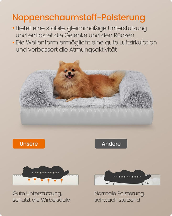 Feandrea FluffyHug Hundebett, Hundekissen Grösse M, Hundematte für Miniaturhunde, kleine Hunde, Hund