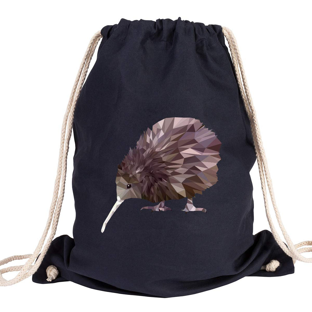 JUNIWORDS Turnbeutel - Wähle ein Motiv &amp; Farbe - "Kiwi" Farbe: Marine Blau Kiwi Marine Blau, Kiwi Ma