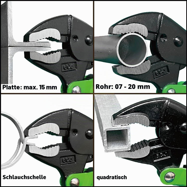 Automatik Gripzange (175mm) mit vertikalen Rillen für Gewinnung/Entfernen beschädigter Schrauben. Au