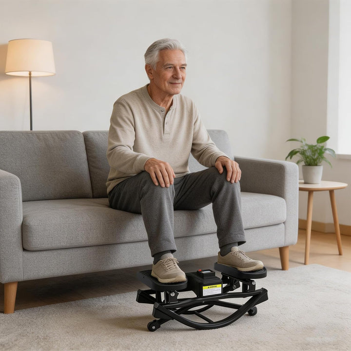 Rock Stepper with Elastic Resistance Bands, Side-to-Side Lateral Rocking