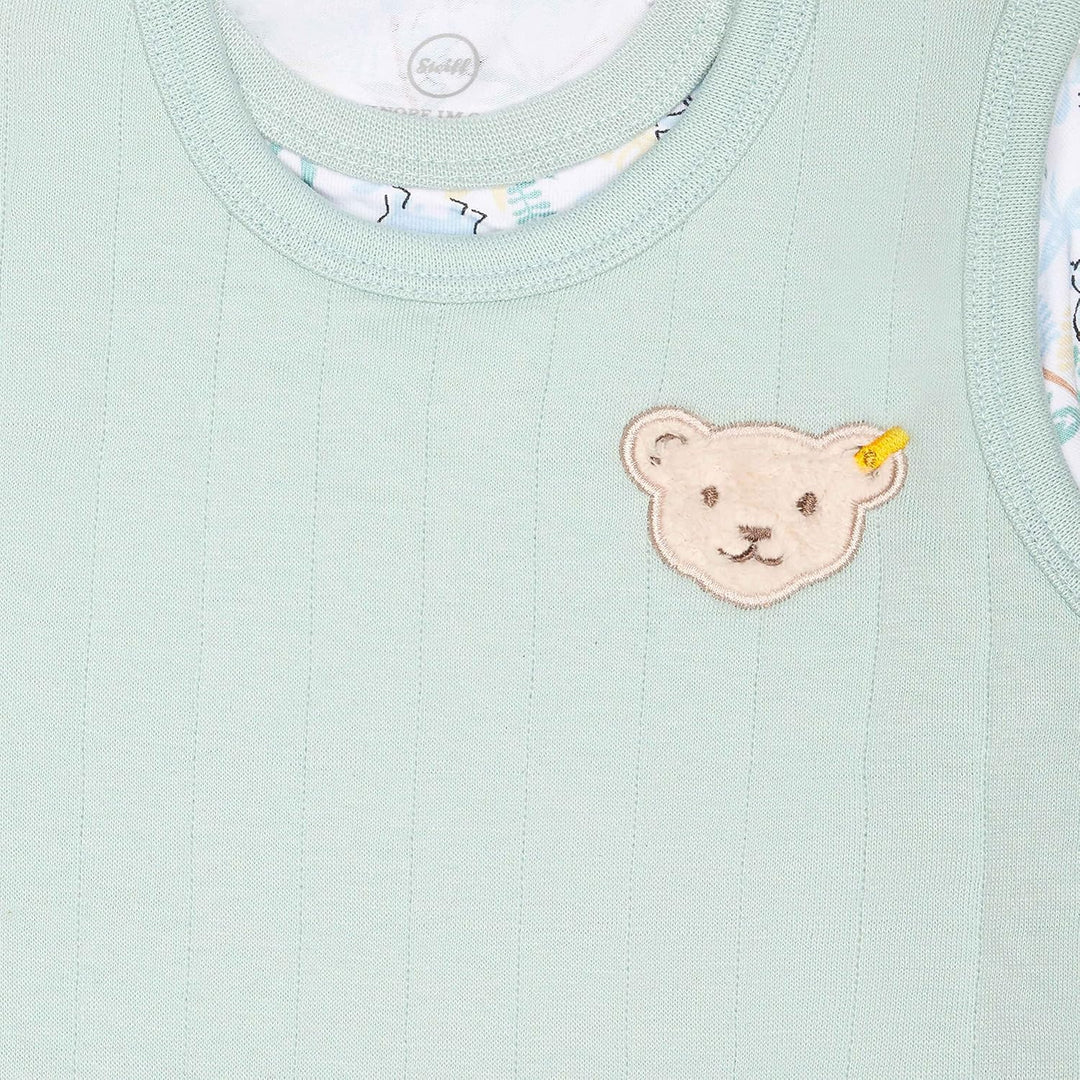 Steiff Baby - Jungen Set Strampler Ohne Fuss + T-shirt Langarm Set Strampler + T-Shirt langarm 68 ET