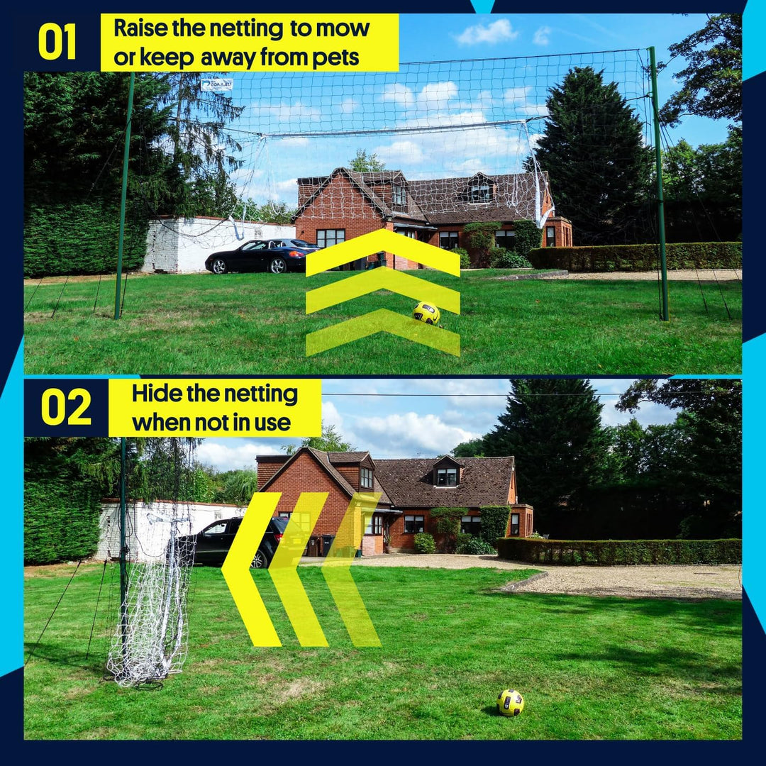 Open Goaaal - Fussballtor &amp; Abprallnetz - Trainingsgerät für den Garten - Alles-in-einem Fussballnet