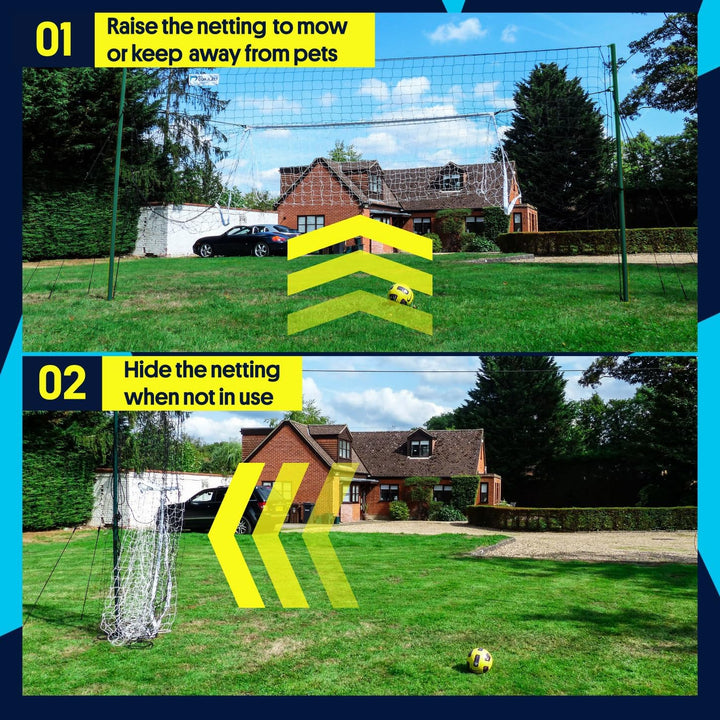 Open Goaaal - Fussballtor &amp; Abprallnetz - Trainingsgerät für den Garten - Alles-in-einem Fussballnet