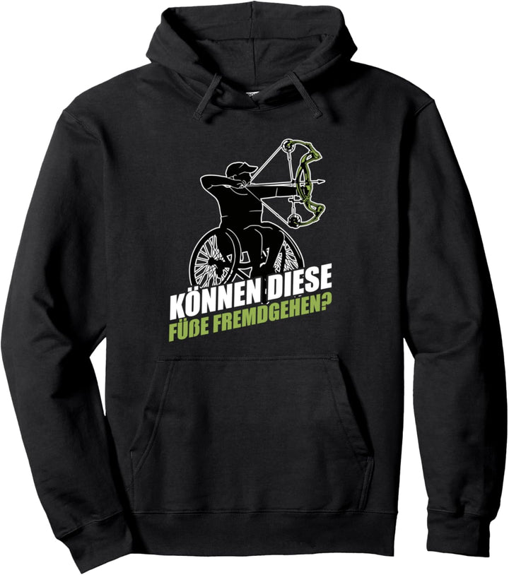 Rollstuhlfahrer Bogenschütze Sportrollstuhl Rolli Rollstuhl Pullover Hoodie