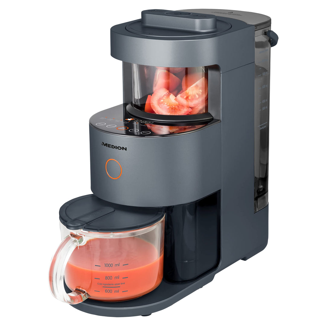 MEDION Suppenkocher mit Mixer (Suppenbereiter, Mixen und Kochen, perfekt für Suppen, Babynahrung, Sm