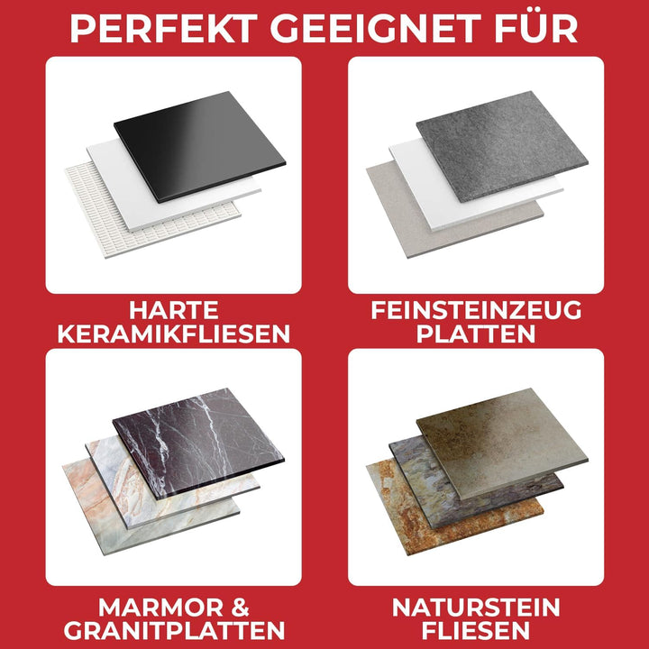 Fliesenbohrer Set 3tlg. 6, 8, 10 mm, M14 Premium – Diamantbohrer für harte Fliesen und Feinsteinzeug