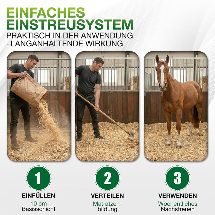 Jumbogras® Grosstier- Pferdeeinstreu aus Miscanthus|Elefantengras|Chinagras-Häcksel, Streu statt Str