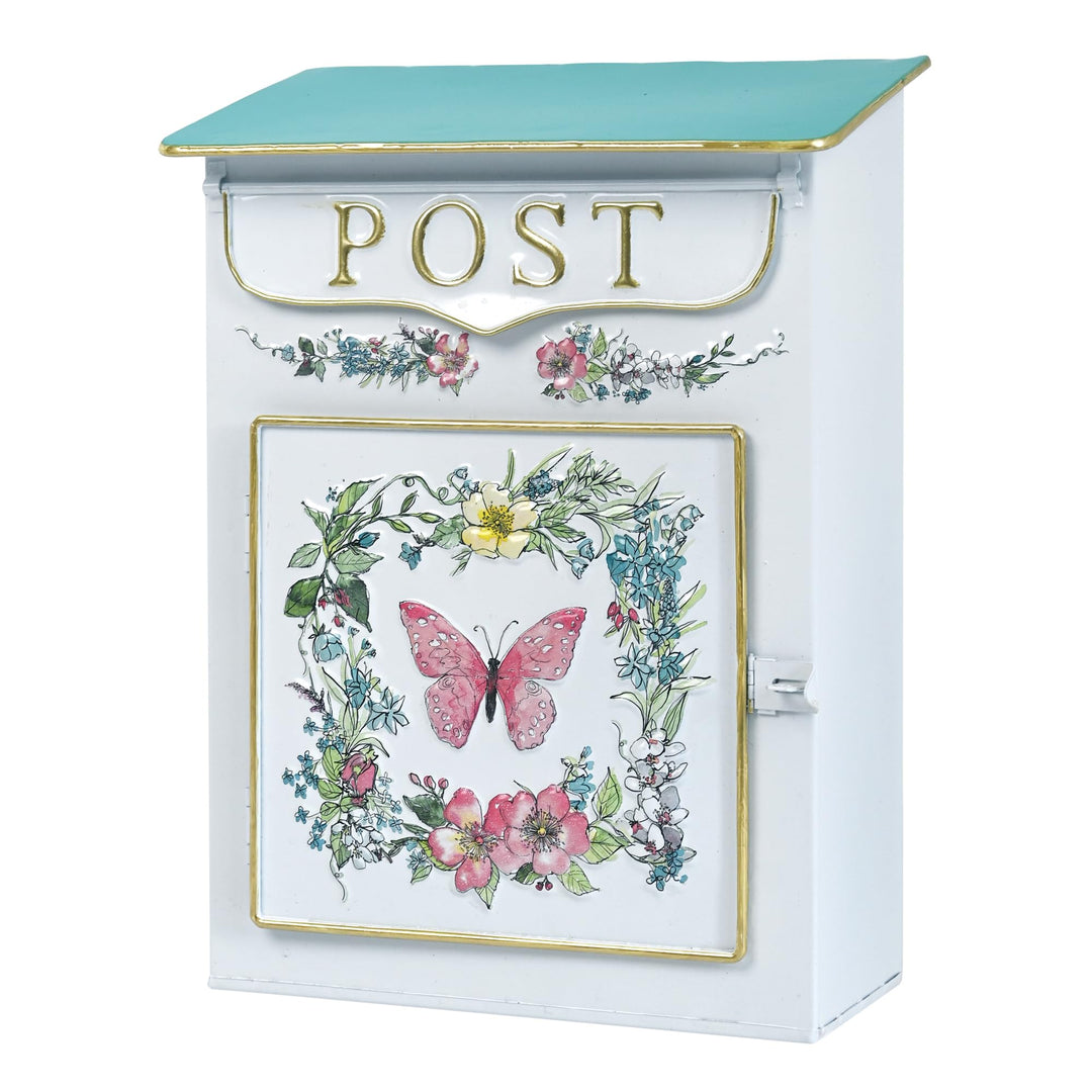 Briefkasten Vintage Shabby Briefkasten Anthrazit Retro Postkasten Landhausstil Metall Wandbriefkaste