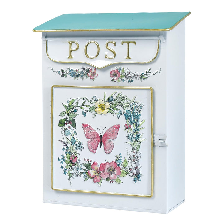 Briefkasten Vintage Shabby Briefkasten Anthrazit Retro Postkasten Landhausstil Metall Wandbriefkaste