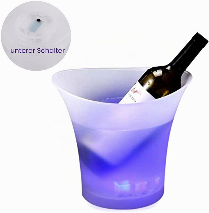 3er-Pack LED-Eiswürfel, 5 l Wein-Eiskübel mit verschiedenen Farben, für den Aussenbereich, Bar, Zuha