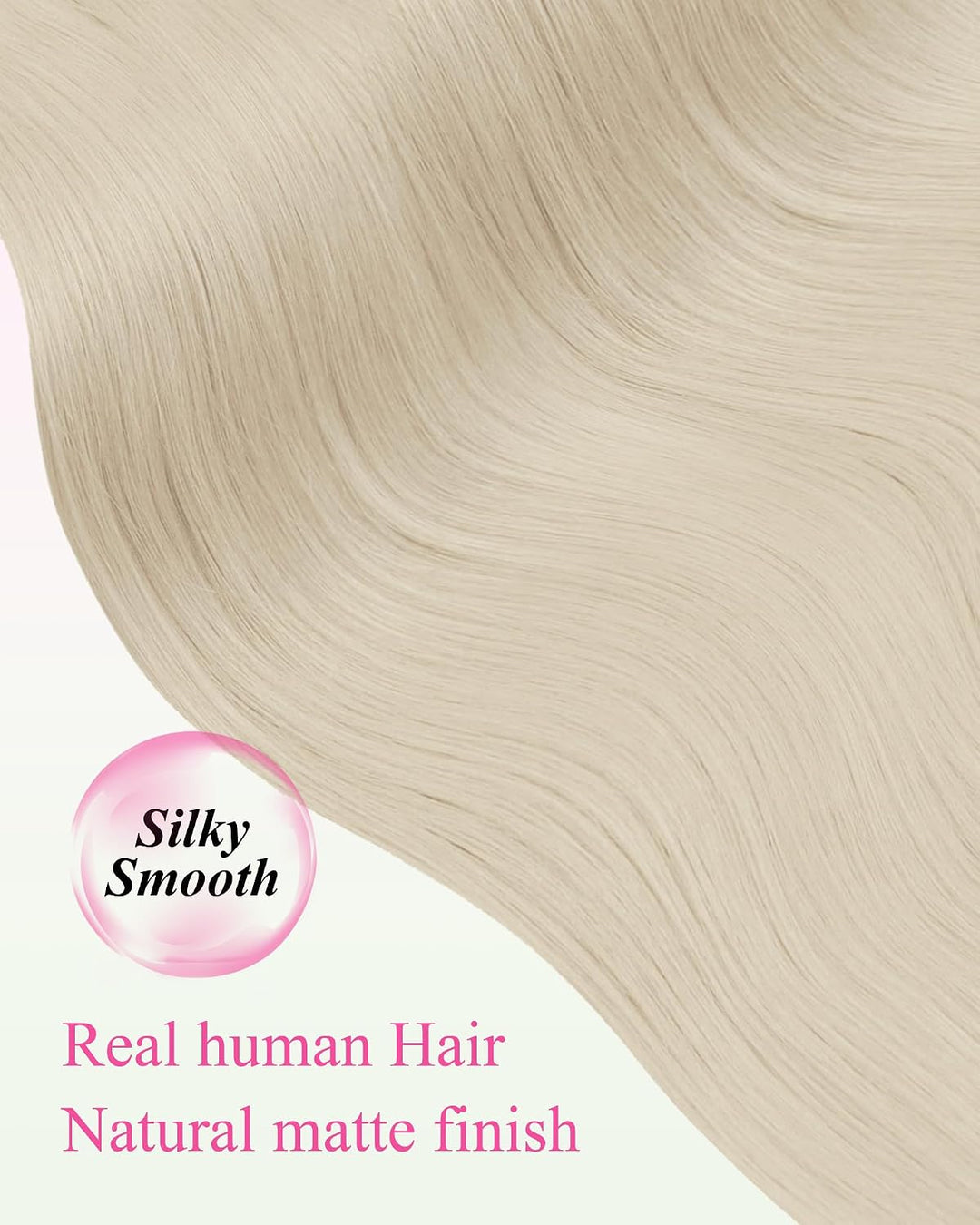 YoungSee Tape in Extensions Echthaar Platinblond,Echthaar Extensions Tape Blond,Tape-in Hair Extensi