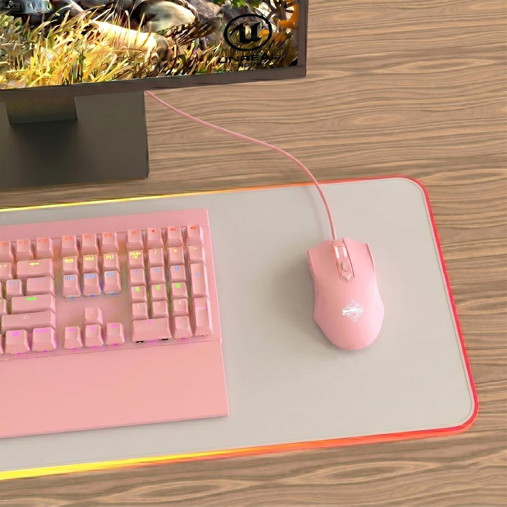 Lomiluskr AJ52 Gaming-Maus, kabelgebunden, 7 programmierbare Tasten, Computermäuse mit RGB-LED-Hinte