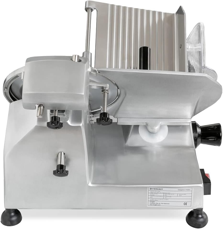 Forgast Fleisch Allesschneider | 22cm | Klingen Aufschnittmaschine | Wurstschneidemaschine mit einst