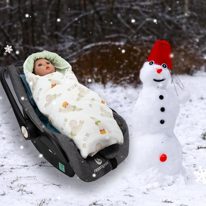 Miracle Baby Einschlagdecke Babyschale Winter Baumwolle Reversible Decke Universal Kuscheldecke 90x9