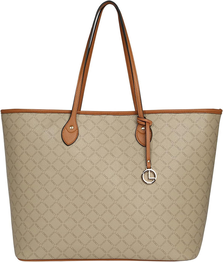 L.CREDI Handtasche Filiberta mit Label-Applikationen Damen