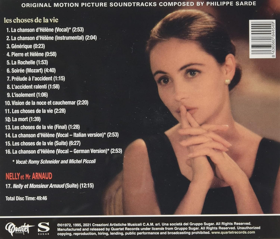 Les Choses De La Vie / Nelly Et Mr Arnaud / Soundtrack., Audio-CD