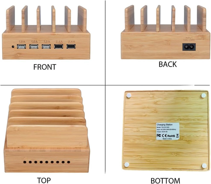 Yisen Handy Ladestation USB Ladegerät mehrfach Ladestation für mehrere Geräte Smartphone, Tablets (m