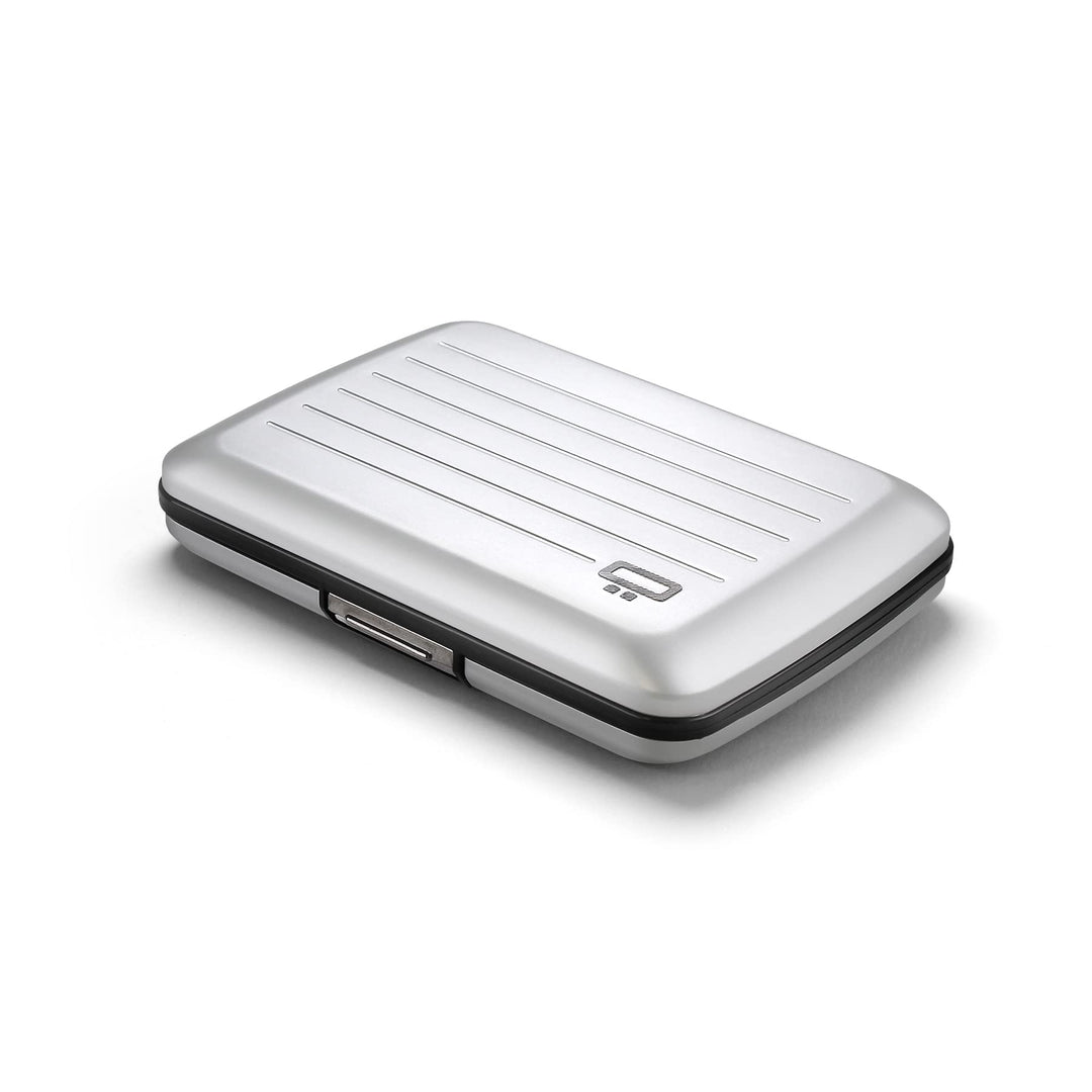 OGON Aluminium Geldbörse Smart Case V2 - Einfache Lagerung - Metallverschluss - Kartenetui mit RFID-