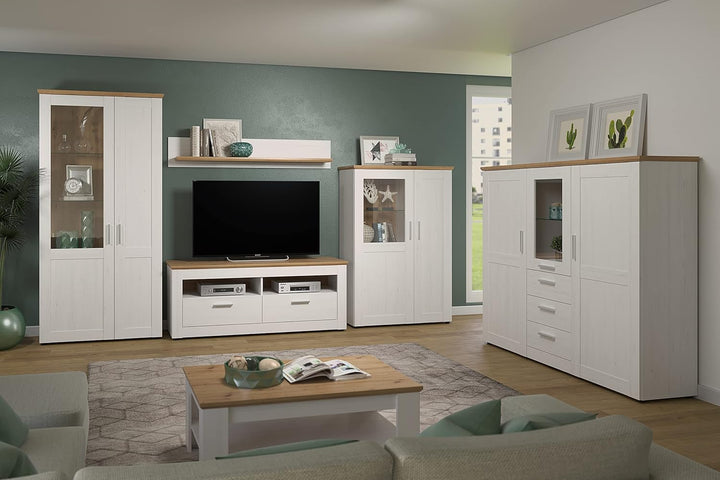 trendteam smart living - Wandboard Bücherleiste Bücherregal - Wohnzimmer - Shade - Aufbaumass (BxHxT