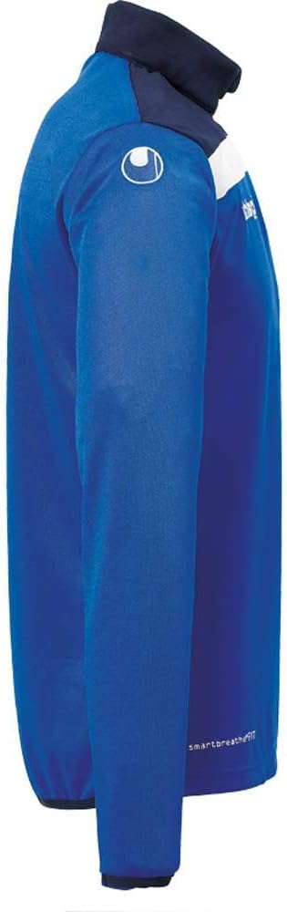uhlsport Unisex Kinder Offense 23 1/4 Zip Top Sweatshirt 128 Azurblau/Marine/Weiss, 128 Azurblau/Mar