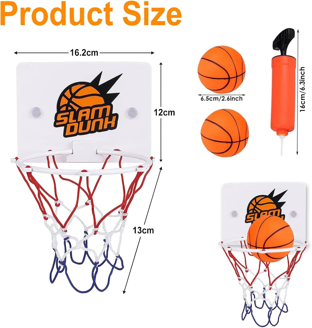 4 Pcs Mini Basketballkorb FüRs Zimmer, Mit Saugnapf Und Luftpumpe Mini Basketball, Kein Stanzen Erfo