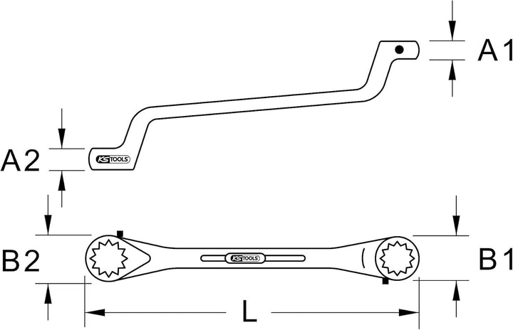 KS Tools 520.1317 CLASSIC Ratschenringschlüssel, umschaltbar, 13x17mm