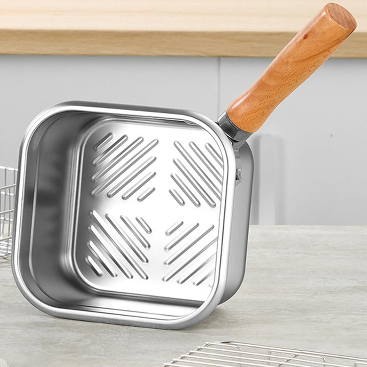 Fritteuse Mit Korb - Multifunktionale Bratpfanne,Spritzgeschützte Edelstahl Fritteuse Set Für Pommes